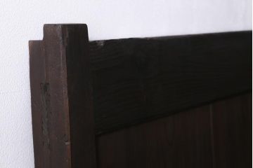 アンティーク建具　明治大正期　ヒノキ材　すっきりとした佇まいの蔵戸(玄関戸、引き戸、建具)(R-040933)