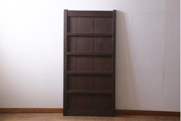 アンティーク建具　明治大正期　ヒノキ材　すっきりとした佇まいの蔵戸(玄関戸、引き戸、建具)(R-040933)