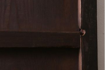 アンティーク建具　明治大正期　ヒノキ材　すっきりとした佇まいの蔵戸(玄関戸、引き戸、建具)(R-040933)