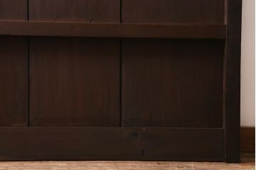 アンティーク建具　明治大正期　ヒノキ材　すっきりとした佇まいの蔵戸(玄関戸、引き戸、建具)(R-040933)