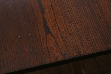 レトロ家具　ちゃぶ台リメイク　栓材　くっきりとした木目が魅力のセンターテーブル(ローテーブル)(R-040934)