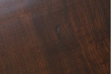 レトロ家具　ちゃぶ台リメイク　栓材　使いこまれた木肌が魅力のセンターテーブル(ローテーブル)(R-040935)