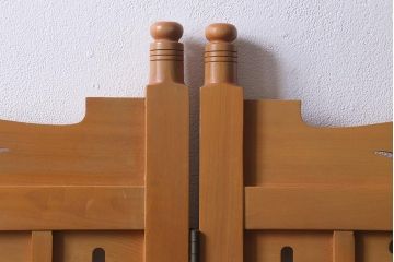 アンティーク家具　昭和中期　四君子(しくんし)　上質な空間作りにおすすめの四連折り畳み式パーテーション(衝立、仕切り)(R-040937)