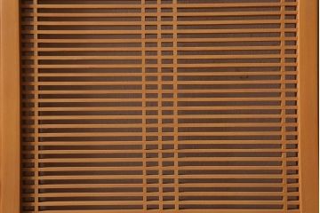 アンティーク家具　昭和中期　四君子(しくんし)　上質な空間作りにおすすめの四連折り畳み式パーテーション(衝立、仕切り)(R-040937)
