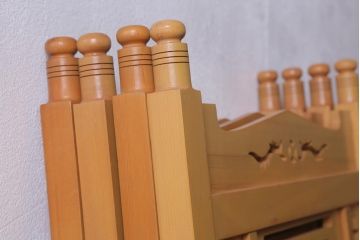 アンティーク家具　昭和中期　四君子(しくんし)　上質な空間作りにおすすめの四連折り畳み式パーテーション(衝立、仕切り)(R-040937)