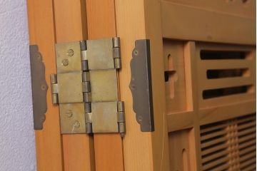 アンティーク家具　昭和中期　四君子(しくんし)　上質な空間作りにおすすめの四連折り畳み式パーテーション(衝立、仕切り)(R-040937)