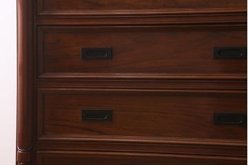 ヴィンテージ家具　昭和中期　カリン材(花梨材)製　高級品　エレガントな佇まいが魅力的なチェスト(引き出し、タンス、ビンテージ)(R-040938)