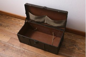 和製アンティーク　ビンテージスタイルにおすすめな船トランク(収納)(R-040943)