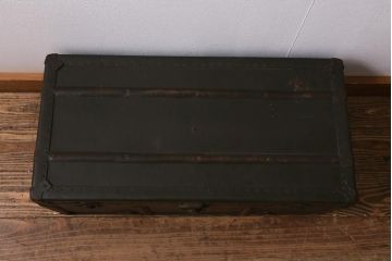 和製アンティーク　ビンテージスタイルにおすすめな船トランク(収納)(R-040943)