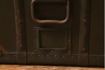 和製アンティーク　ビンテージスタイルにおすすめな船トランク(収納)(R-040943)