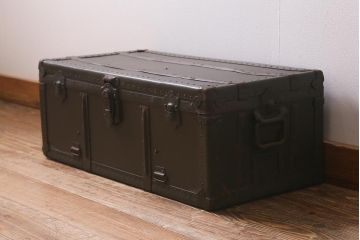 アンティーク雑貨　和製アンティーク　ビンテージスタイルにおすすめな船トランク(収納、センターテーブル)(R-040943)