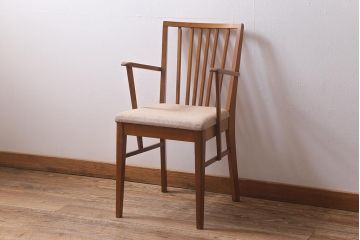 ヴィンテージ家具　イギリスビンテージ　Vanson　北欧スタイルにおすすめなアームチェア(ダイニングチェア、椅子)(R-041006)