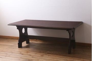 ビンテージ家具　民芸家具　英国家具にも合うダイニングテーブル(ヴィンテージ)(R-041009)