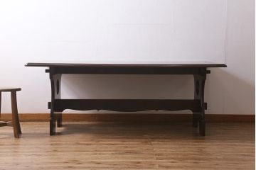 ビンテージ家具　民芸家具　英国家具にも合うダイニングテーブル(ヴィンテージ)(R-041009)