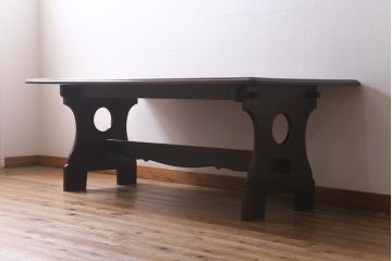 ビンテージ家具　民芸家具　英国家具にも合うダイニングテーブル(ヴィンテージ)(R-041009)
