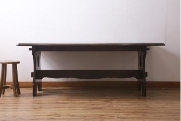 ビンテージ家具　民芸家具　英国家具にも合うダイニングテーブル(ヴィンテージ)(R-041009)