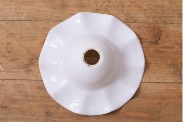 イギリスヴィンテージ照明　可愛らしいフリルシェードのペンダントライト(ランプシェード、天井照明、ビンテージ)(R-041016)