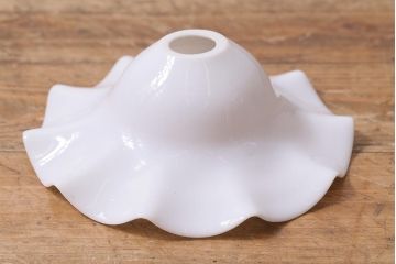 イギリスヴィンテージ照明　可愛らしいフリルシェードのペンダントライト(ランプシェード、天井照明、ビンテージ)(R-041017)
