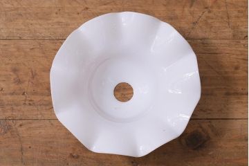 イギリスヴィンテージ照明　可愛らしいフリルシェードのペンダントライト(ランプシェード、天井照明、ビンテージ)(R-041017)