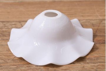 イギリスヴィンテージ照明　可愛らしいフリルシェードのペンダントライト(ランプシェード、天井照明、ビンテージ)(R-041021)