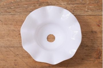 イギリスヴィンテージ照明　可愛らしいフリルシェードのペンダントライト(ランプシェード、天井照明、ビンテージ)(R-041021)