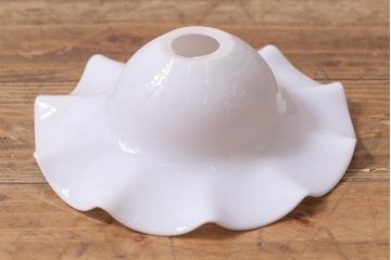 イギリスヴィンテージ照明　可愛らしいフリルシェードのペンダントライト(ランプシェード、天井照明、ビンテージ)(R-041022)