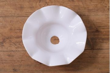イギリスヴィンテージ照明　可愛らしいフリルシェードのペンダントライト(ランプシェード、天井照明、ビンテージ)(R-041022)