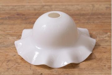イギリスヴィンテージ照明　可愛らしいフリルシェードのペンダントライト(ランプシェード、天井照明、ビンテージ)(R-041025)