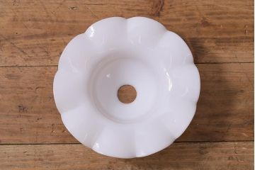 イギリスヴィンテージ照明　可愛らしいフリルシェードのペンダントライト(ランプシェード、天井照明、ビンテージ)(R-041026)