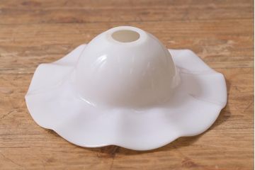 イギリスヴィンテージ照明　可愛らしいフリルシェードのペンダントライト(ランプシェード、天井照明、ビンテージ)(R-041027)