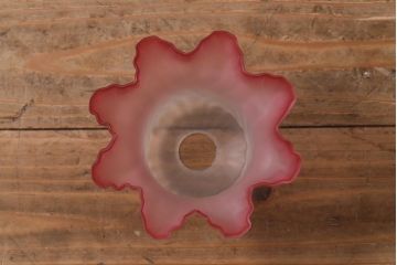 ヴィンテージ照明　フランスビンテージ　ピンクカラーがアクセントの愛らしいペンダントライト(天井照明、シェード、吊り下げ照明)(R-041028)