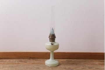ヴィンテージ雑貨　アメリカ　Aladdin(アラジン)　NU-TYPE Model-B　淡いグリーン　マントルランプ(オイルランプ、照明、ビンテージ)(R-041035)