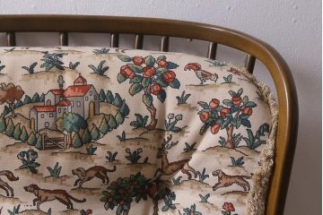 ヴィンテージ家具　ERCOL(アーコール)　エバーグリーン　ハイバック　クラシカルな佇まいが魅力の1人掛けイージーチェア(ラウンジチェア、アームチェア、椅子、ソファ、ビンテージ)(R-041044)