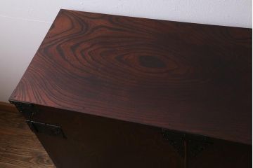 当店リメイク家具　伝統民芸　岩谷堂箪笥　衣装盆・収納棚2way　脚付サイドボード(衣装箪笥、収納棚)(R-041045)