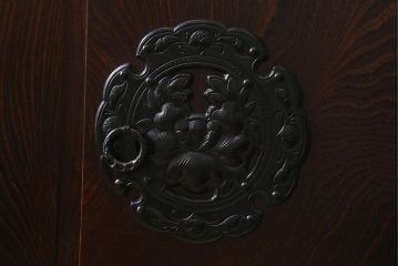 当店リメイク家具　伝統民芸　岩谷堂箪笥　衣装盆・収納棚2way　脚付サイドボード(衣装箪笥、収納棚)(R-041045)