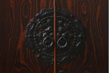 当店リメイク家具　伝統民芸　岩谷堂箪笥　衣装盆・収納棚2way　脚付サイドボード(衣装箪笥、収納棚)(R-041045)