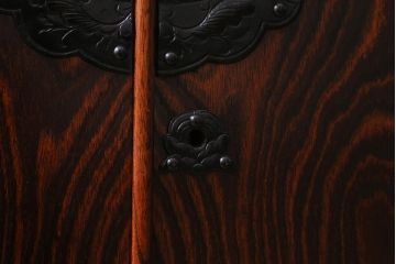 当店リメイク家具　伝統民芸　岩谷堂箪笥　衣装盆・収納棚2way　脚付サイドボード(衣装箪笥、収納棚)(R-041045)