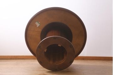 中古　maruni(マルニ木工)　KENT-COURT(ケントコート)　ブリティッシュコレクション　トラディショナルスタイルにおすすめのラウンドテーブル(ダイニングテーブル、丸テーブル)(定価約20万円)(R-041048)