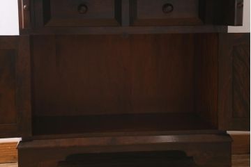 中古　松本民芸家具　気品溢れる佇まいが魅力的なライティングビューロー(簿記机、在宅ワーク、在宅用ワークデスク、机、在宅ワーク、在宅用引き出し)(R-041054)