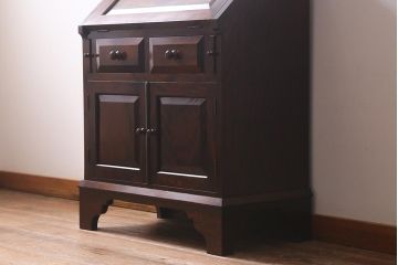 中古　松本民芸家具　気品溢れる佇まいが魅力的なライティングビューロー(簿記机、在宅ワーク、在宅用ワークデスク、机、在宅ワーク、在宅用引き出し)(R-041054)