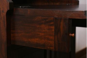 中古　松本民芸家具　気品溢れる佇まいが魅力的なライティングビューロー(簿記机、在宅ワーク、在宅用ワークデスク、机、在宅ワーク、在宅用引き出し)(R-041054)