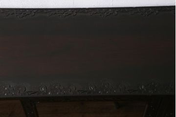 中古　軽井沢彫り　桜の意匠が見事な職人技が光るサイドボード(サイドキャビネット、収納棚)(R-041065)