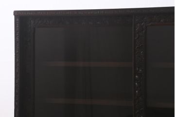中古　軽井沢彫り　桜の意匠が見事な職人技が光るサイドボード(サイドキャビネット、収納棚)(R-041065)