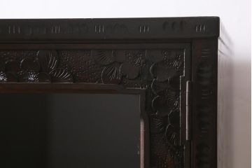 中古　軽井沢彫り　桜の意匠が見事な職人技が光るサイドボード(サイドキャビネット、収納棚)(R-041065)