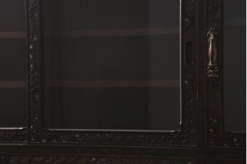 中古　軽井沢彫り　桜の意匠が見事な職人技が光るサイドボード(サイドキャビネット、収納棚)(R-041065)
