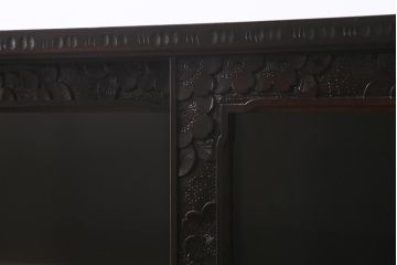 中古　軽井沢彫り　桜の意匠が見事な職人技が光るサイドボード(サイドキャビネット、収納棚)(R-041065)