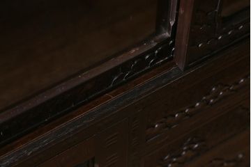 中古　軽井沢彫り　桜の意匠が見事な職人技が光るサイドボード(サイドキャビネット、収納棚)(R-041065)
