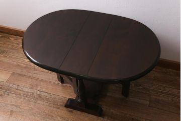 中古　松本民芸家具　低めのつくりの26型バタフライ卓(ドロップリーフテーブル、バタフライテーブル、サイドテーブル)(R-041069)