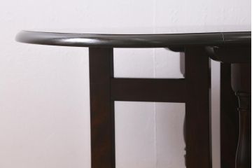 中古　松本民芸家具　低めのつくりの26型バタフライ卓(ドロップリーフテーブル、バタフライテーブル、サイドテーブル)(R-041069)