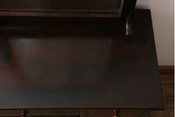 中古　北海道民芸家具　和洋どちらにも合わせやすい深みのある色味が魅力のドレッサー(鏡台)(R-041070)